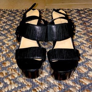 Via Spiga Black platform wedges